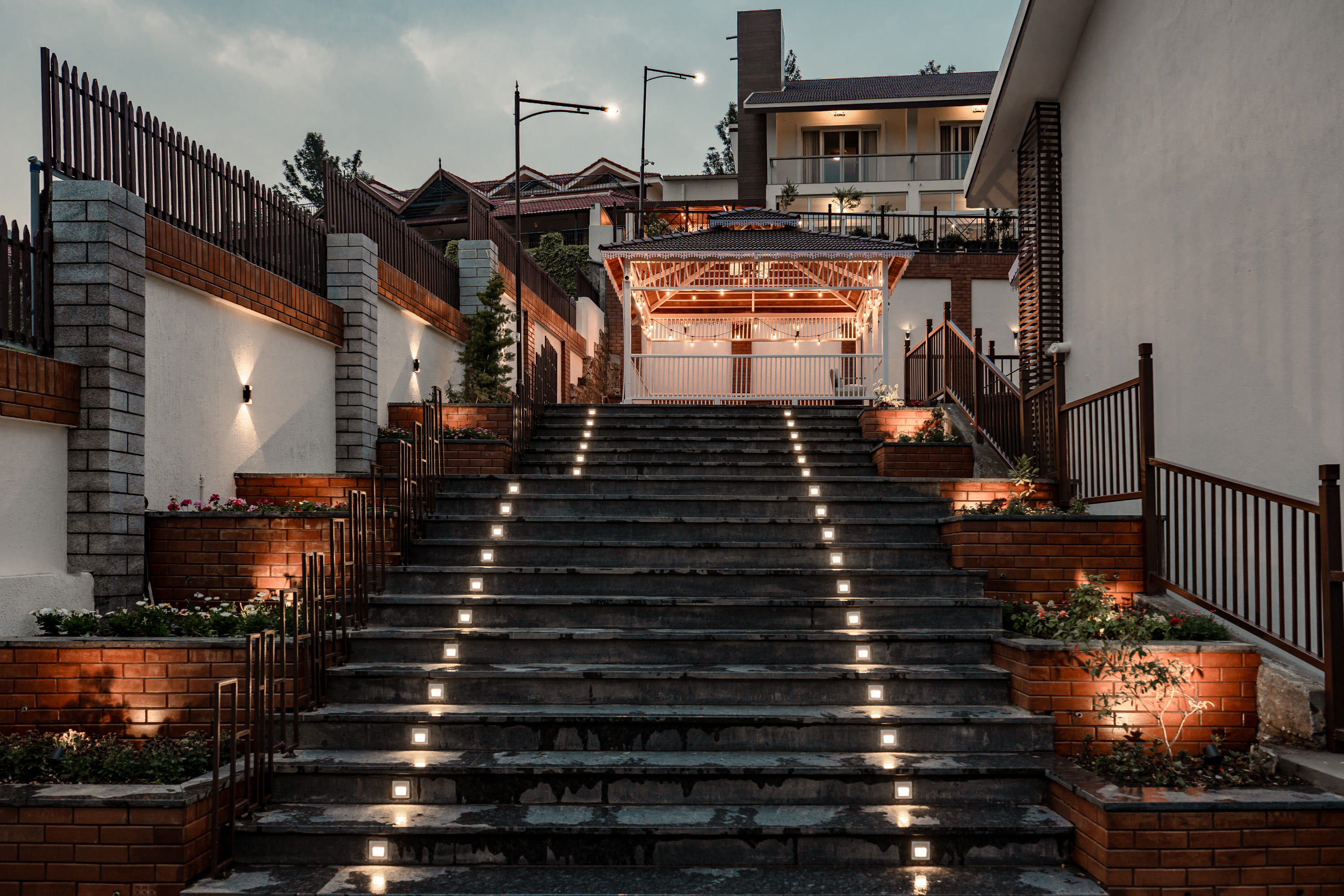 Sitare gazebo at dusk